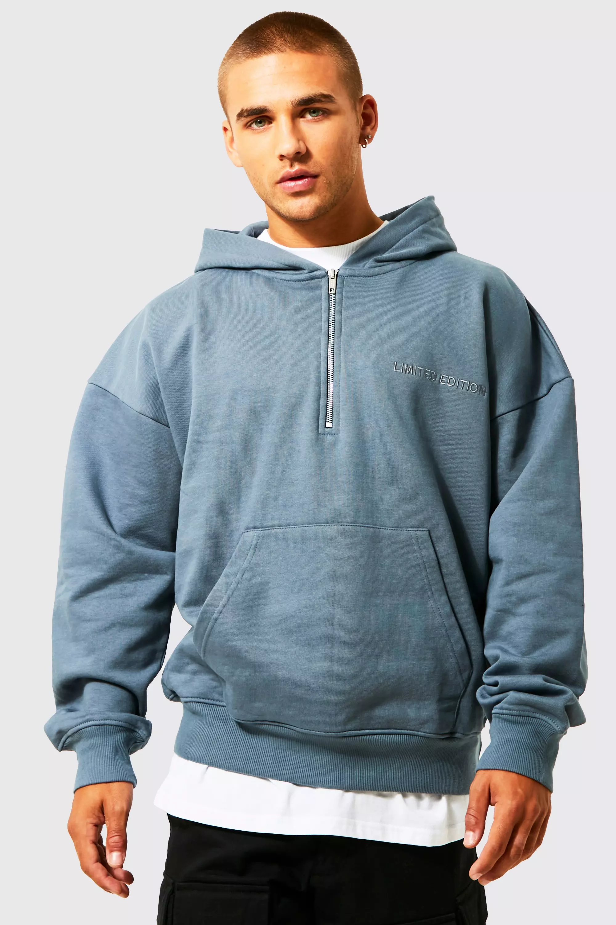 Half zip hoodie sale